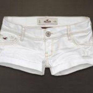 Hollister White Jean Shorts